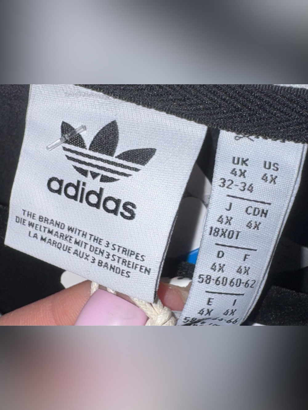 Adidas Plus 4X  Adicolor Classics 3-Stripe V-Neck Maxi Dress Black & White - Picture 4 of 10